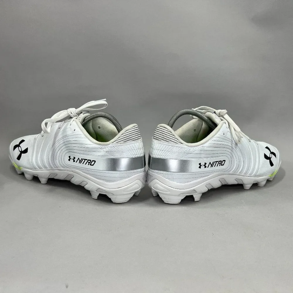 Under Armour Nitro Football Cleats Mens Size 15 White Black Athletic Performance